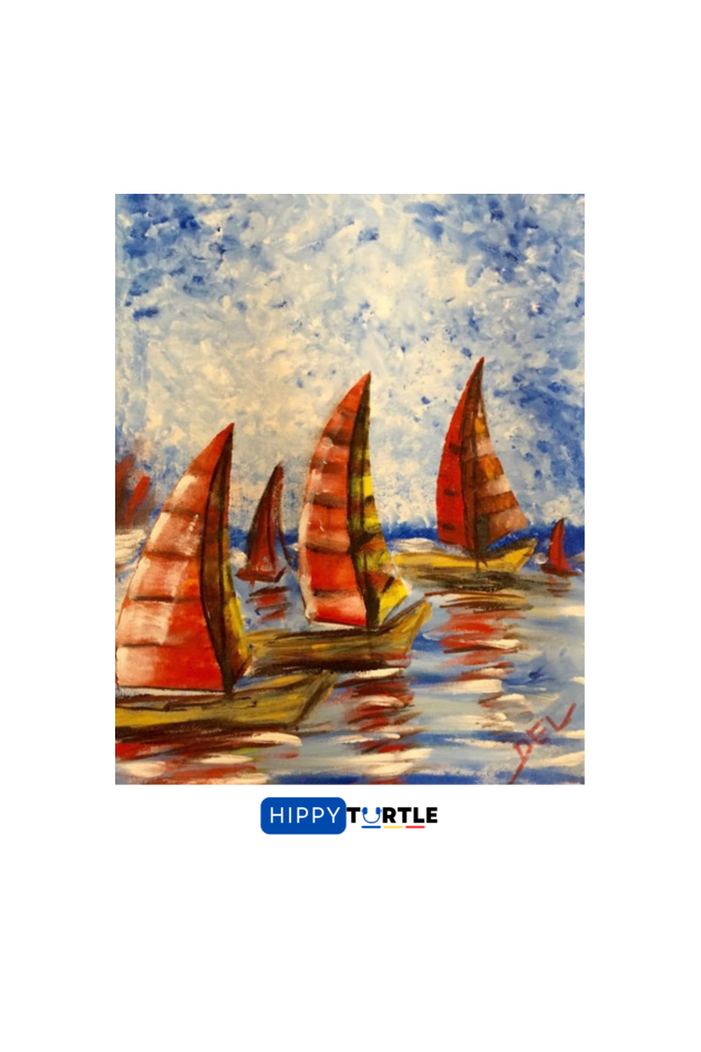 Large Tote Bag Sail Boats