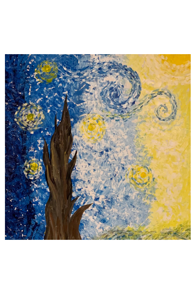 8 x 8 Canvas Print Starry Day