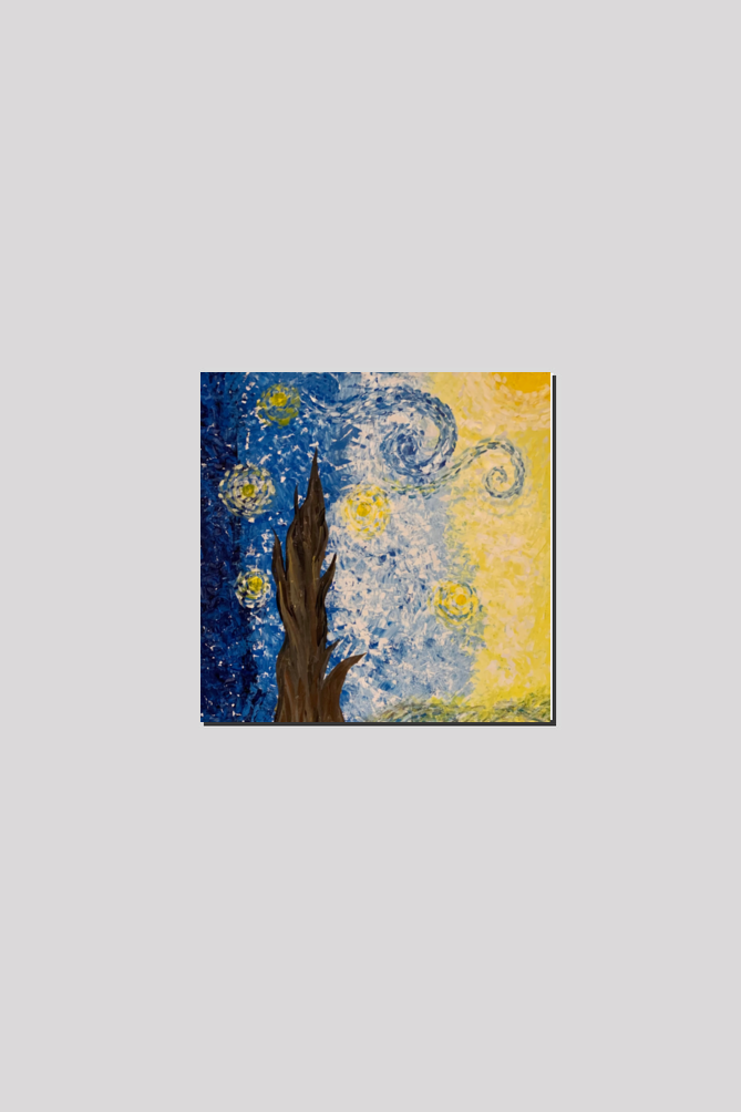 8 x 8 Canvas Print Starry Day