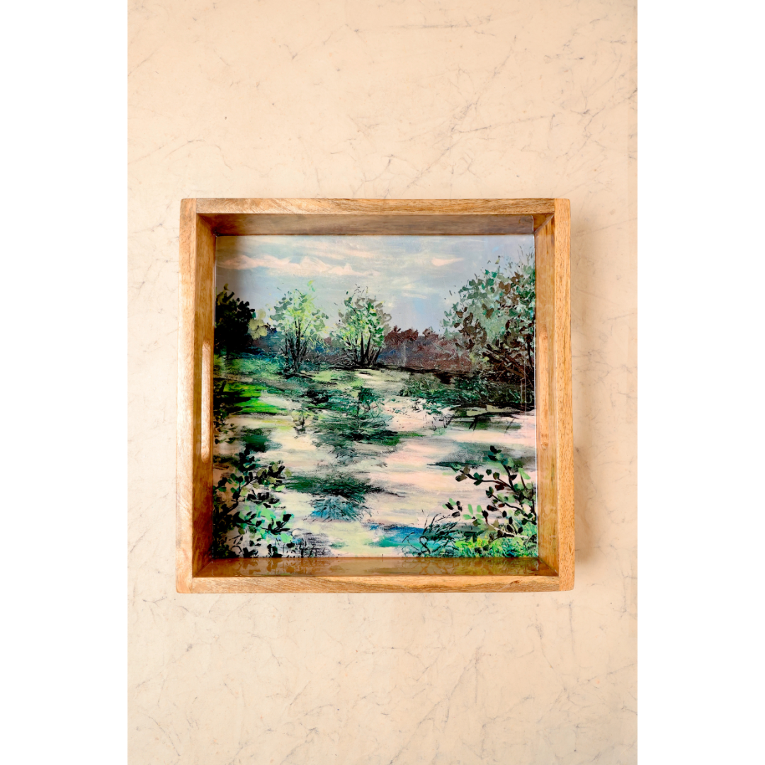 Square Tray Tranquil Wetlands