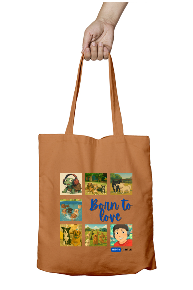 Unisex Tote Bag with Zipper - Born to Love