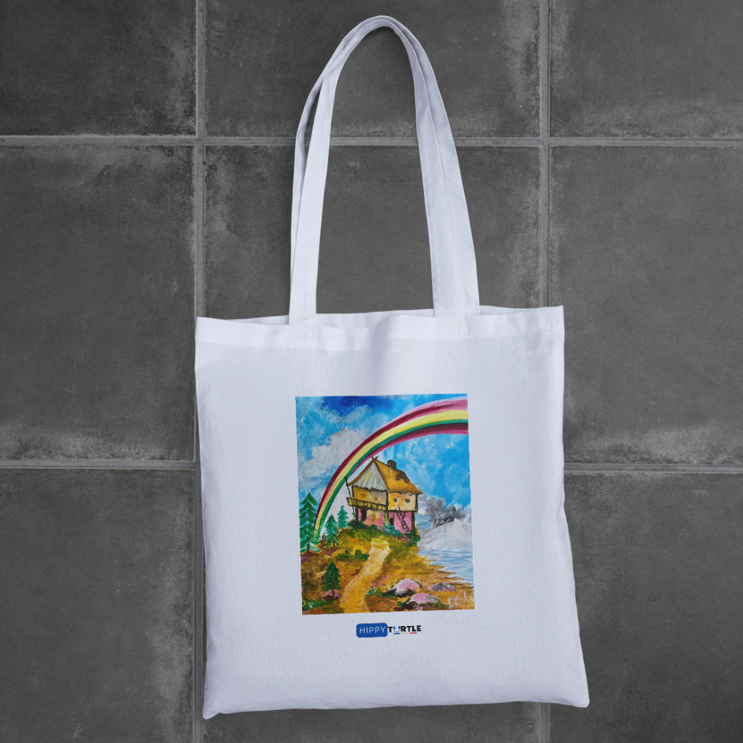 Large Tote Bag Over the Rainbow