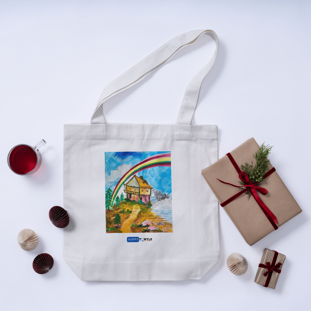 Large Tote Bag Over the Rainbow