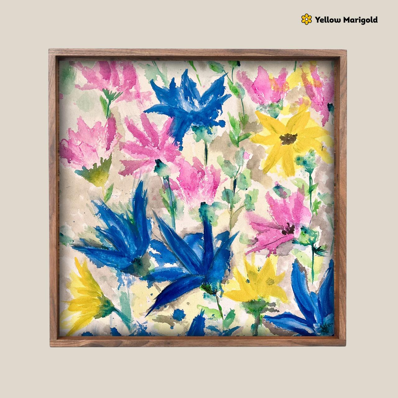 Square Tray Spring Flowers