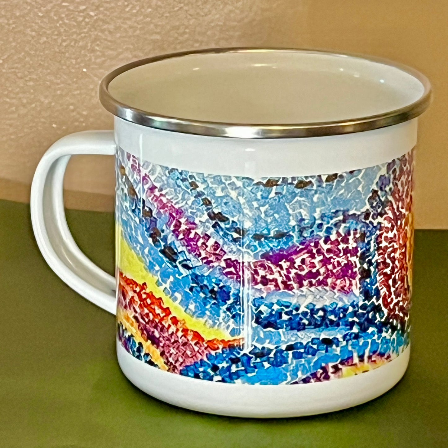 Enamel Mug - Blue Waves