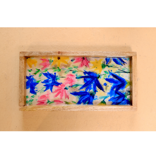 Small Rectangle Tray - Spring Flowers
