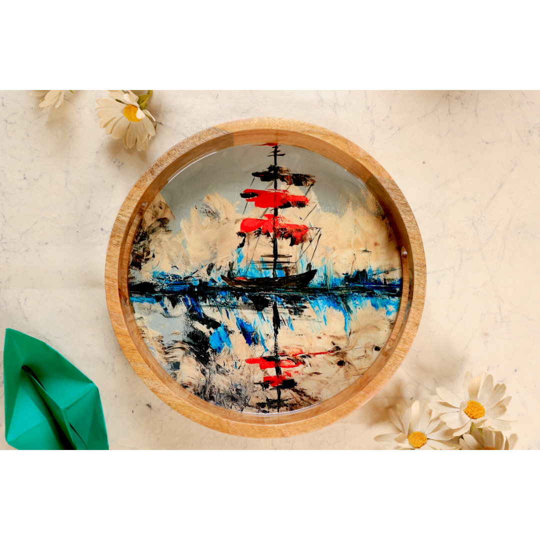 Round Tray - Reflection of the Sail