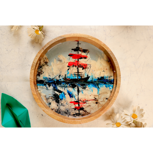 Round Tray - Reflection of the Sail