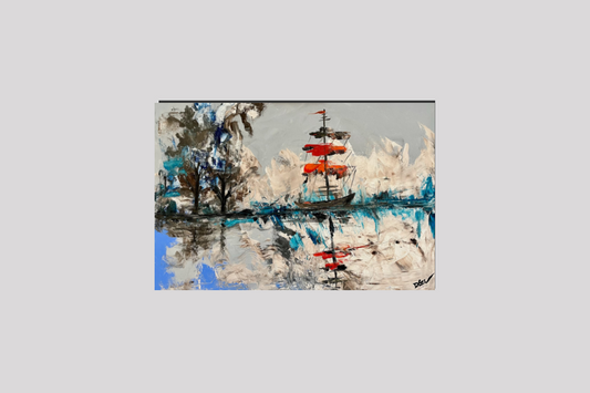 8X12 Canvas Print - Reflections of the Sail