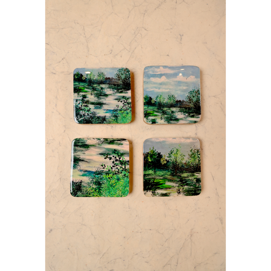 Square Coasters  - Tranquil Wetlands