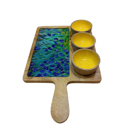 3 Bowl Platter  Flower Field
