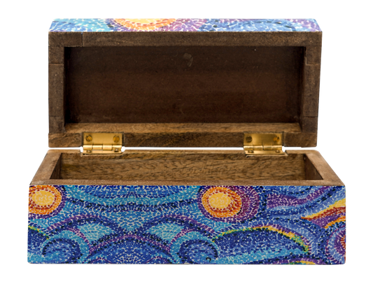 Trinket Box Blue Wave