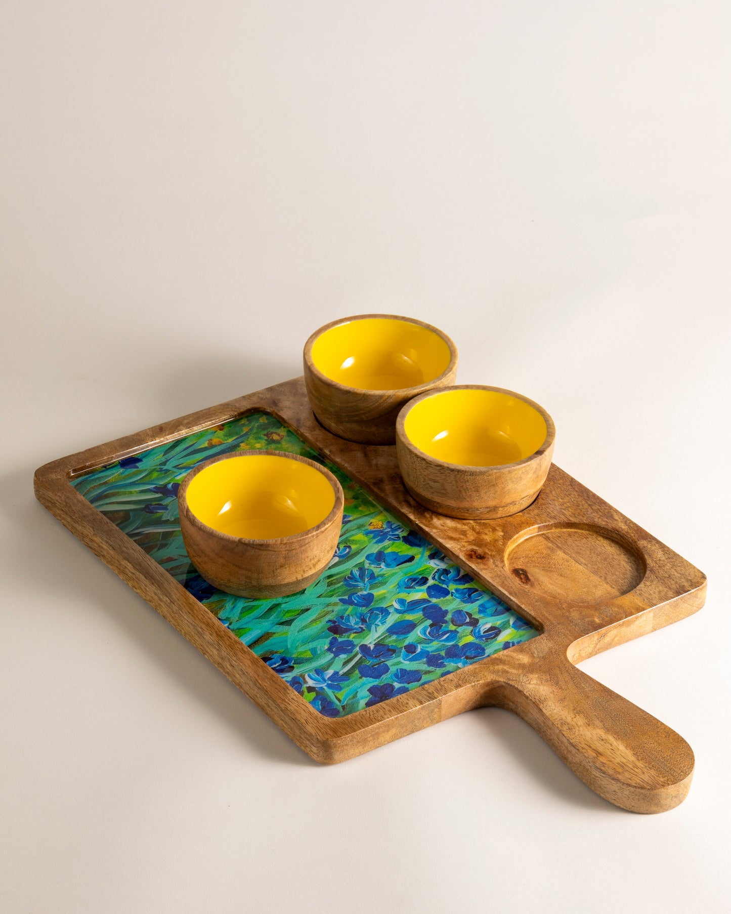 3 Bowl Platter  Flower Field