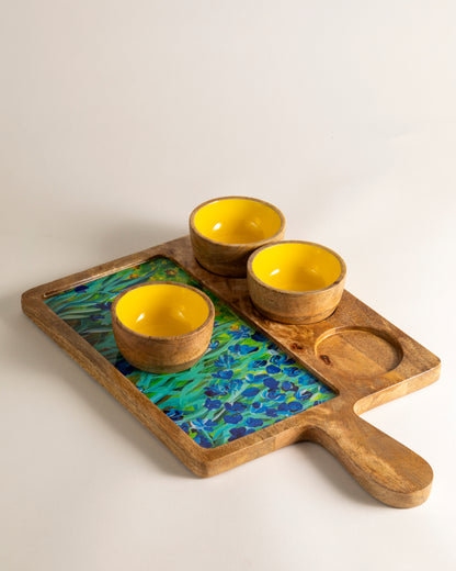 3 Bowl Platter  Flower Field