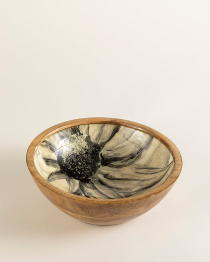 Salad Bowl - White Sunflower