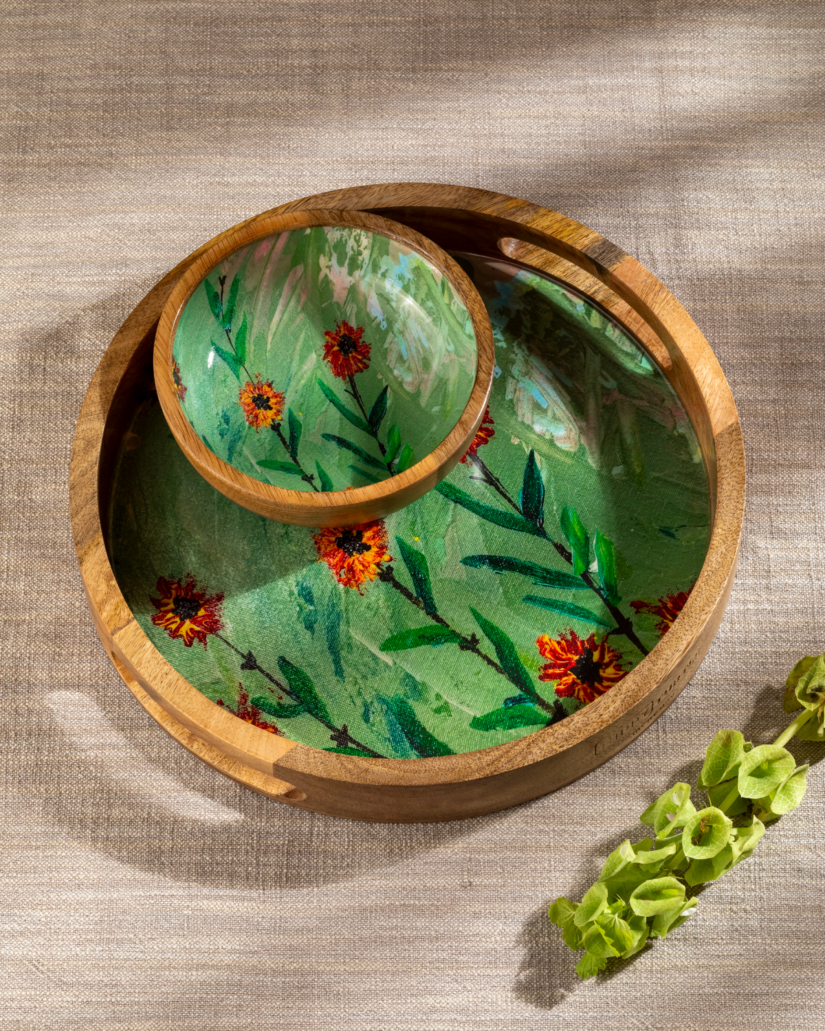 Round Tray - Orange Blossom