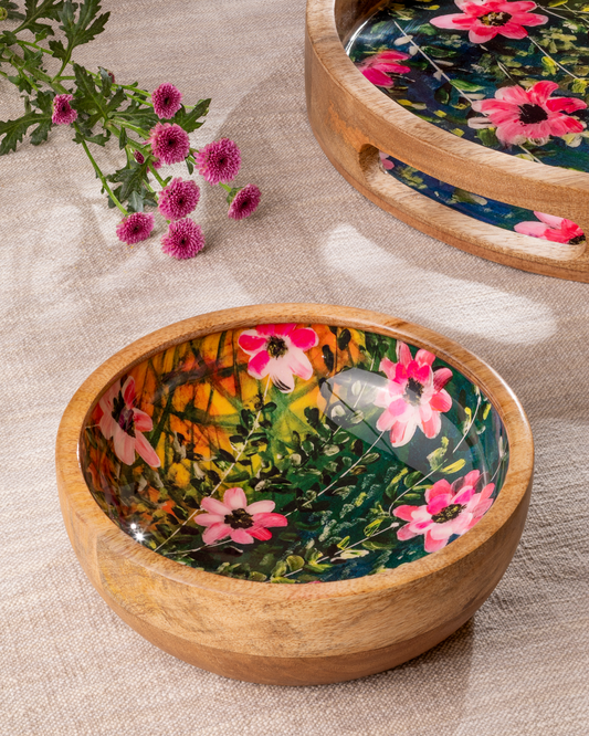 Nut Bowl - Pink Dogwood