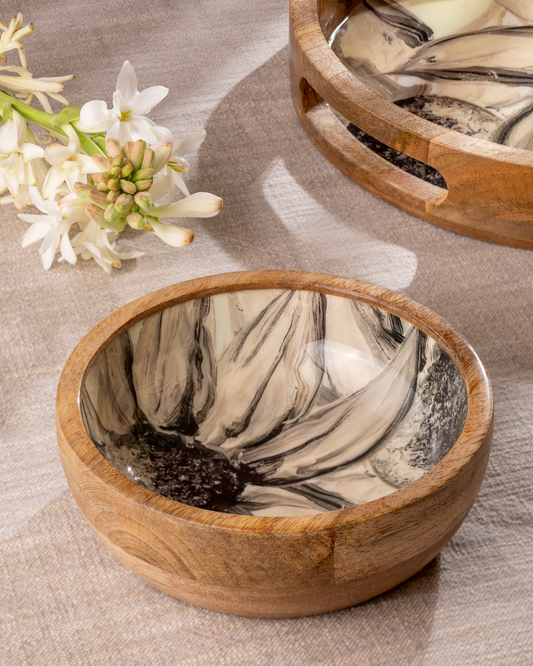 Nut Bowl - White Sunflower