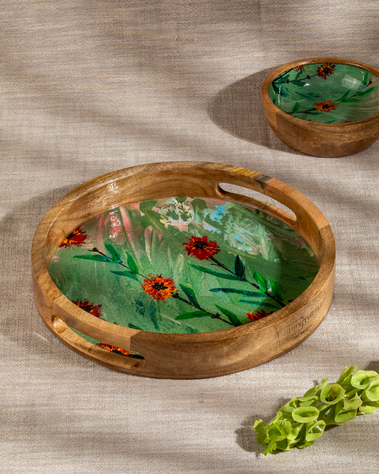 Round Tray - Orange Blossom