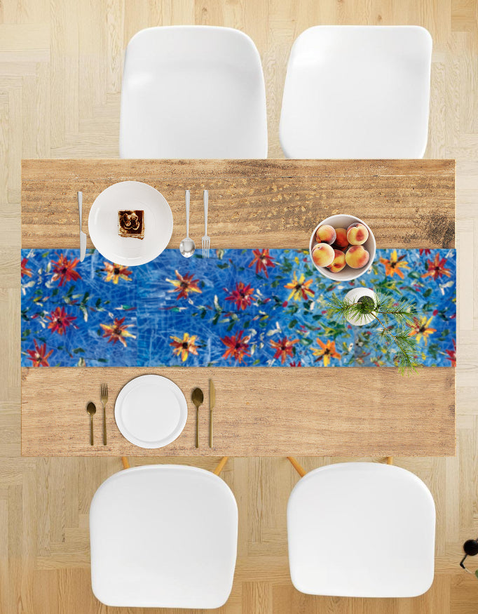 Table Runner & Placemat Combo - Blue Sunflower