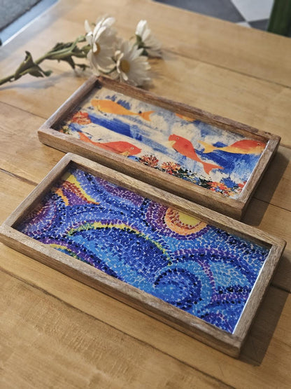 Small Rectangular Tray - Fishy World