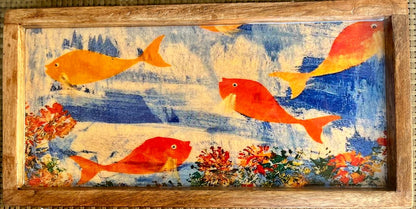Small Rectangular Tray - Fishy World