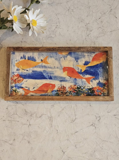 Small Rectangular Tray - Fishy World