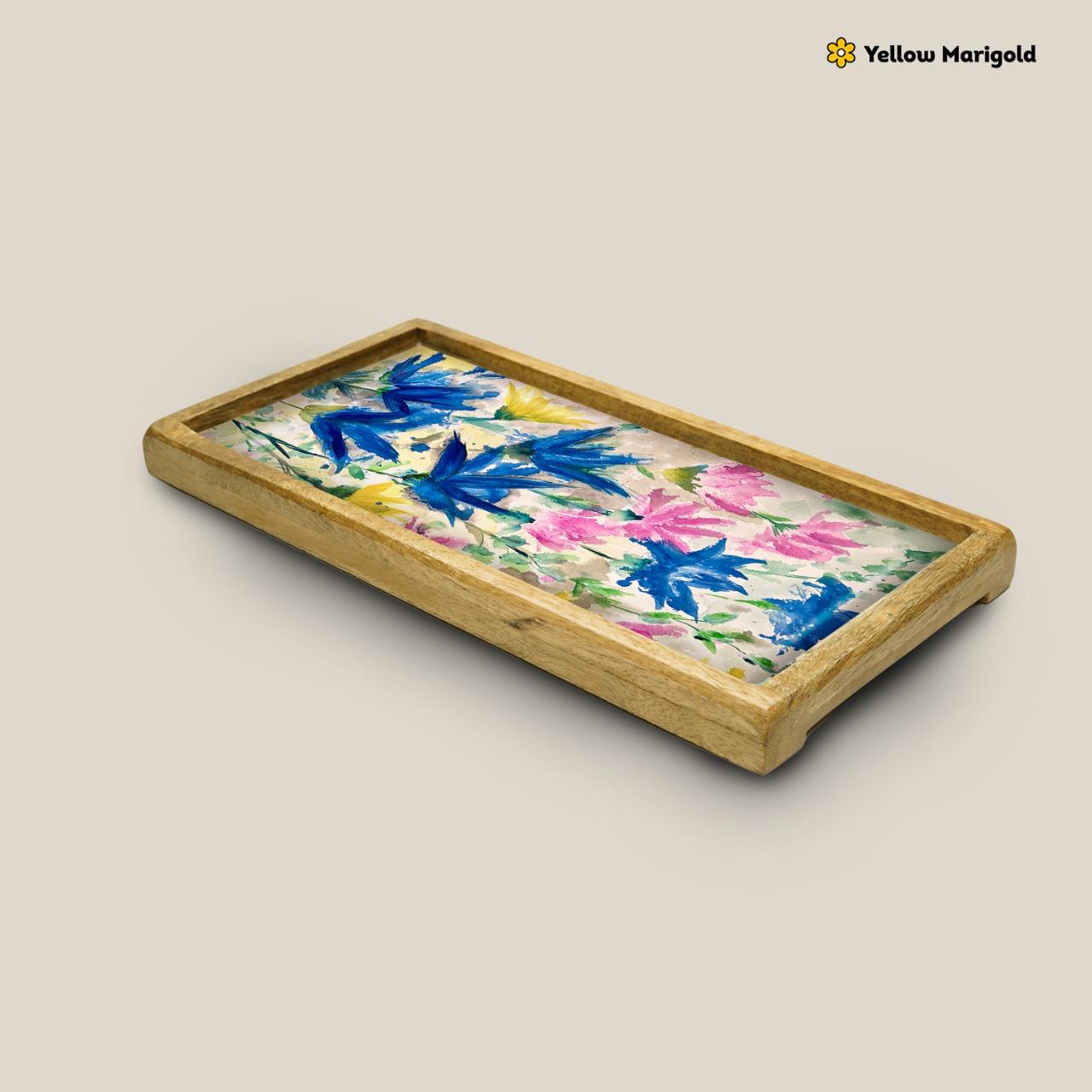 Small Rectangle Tray - Spring Flowers