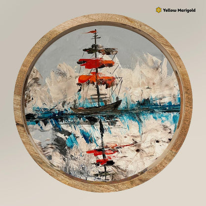 Round Tray - Reflection of the Sail