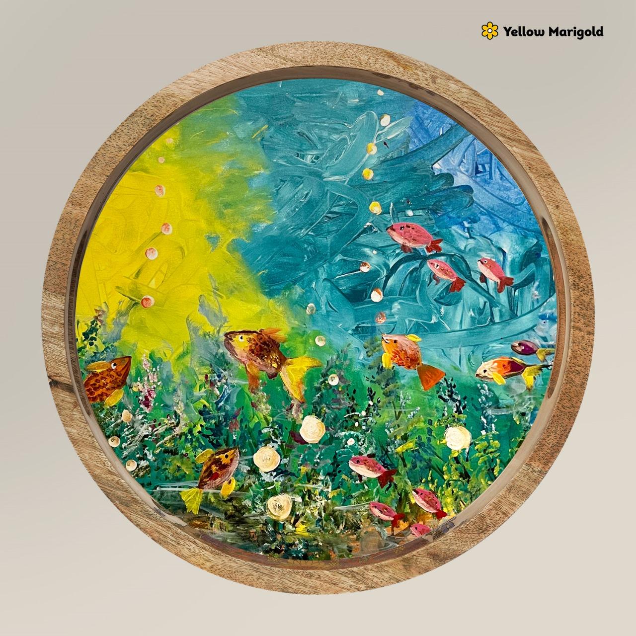 Round Platter - Underwater Symphony
