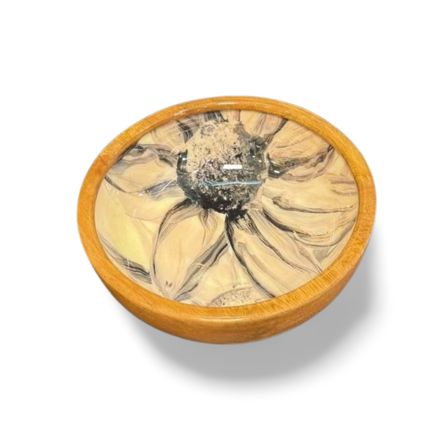 Nut Bowl - White Sunflower