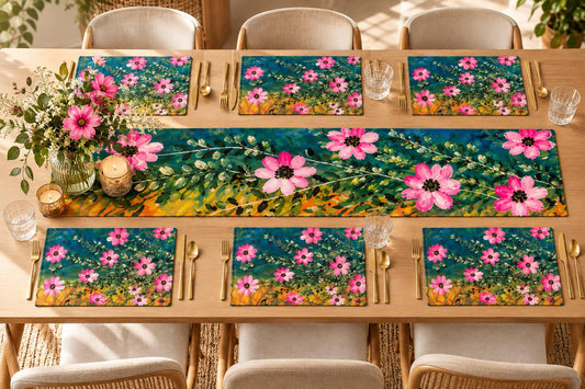 Table Runner & Placemat Combo - Pink Dogwood